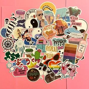 Stickers pop culture, waterproof, pack of 50+